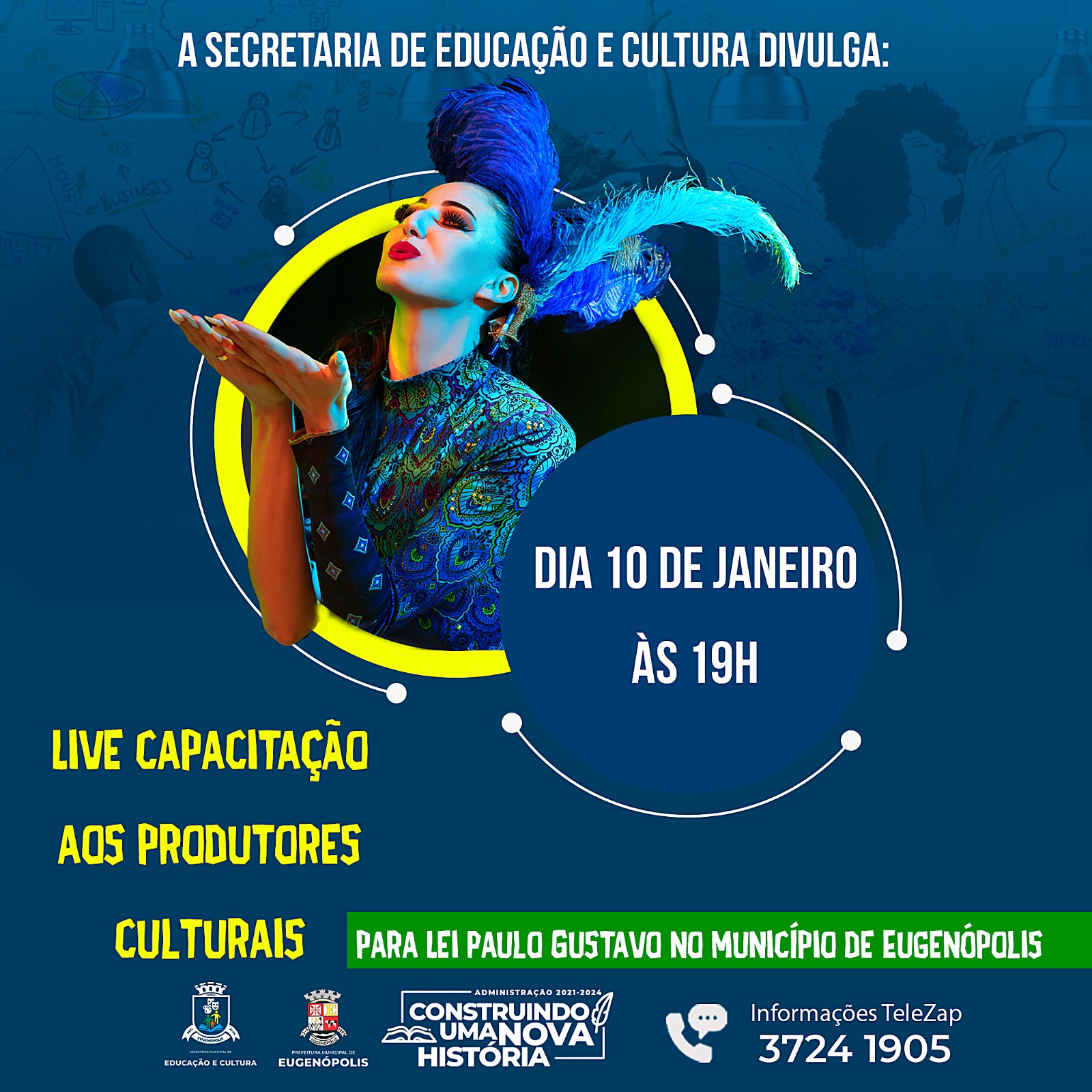 Live capacitação aos produtores culturais para Lei Paulo Gustavo